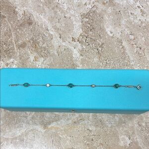 Elegant Green and Silver Bracelet